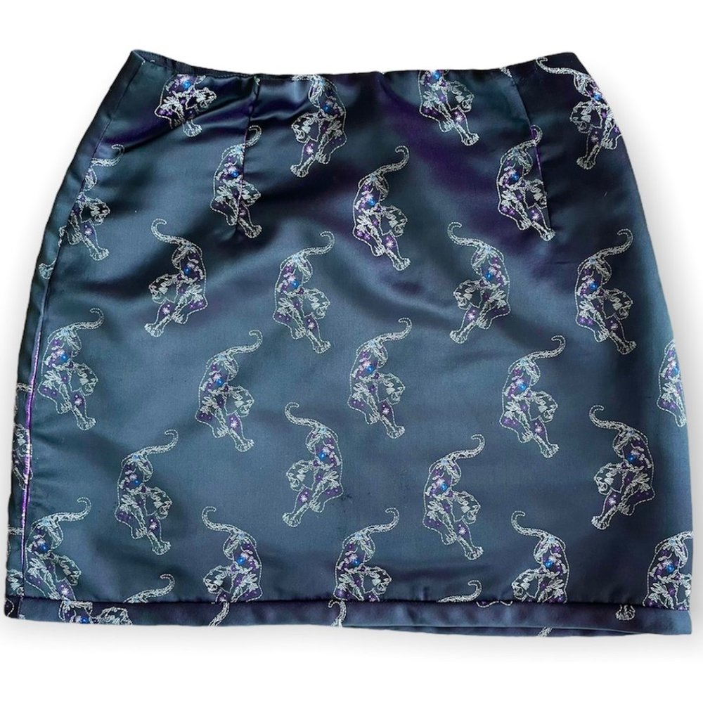 Sandro Quilted Tiger Skirt